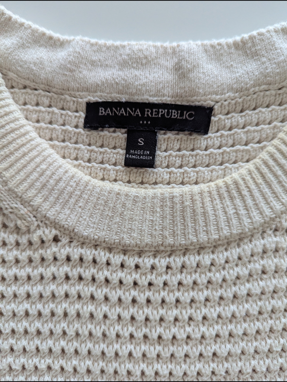 Banana Republic Cream Knit Sweater